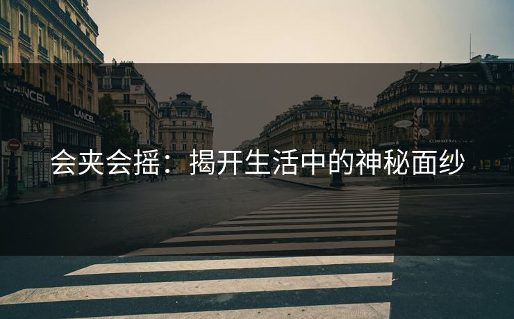 会夹会摇：揭开生活中的神秘面纱