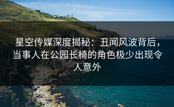 星空传媒深度揭秘:丑闻风波背后,当事人在公园长椅的角色极少出现令人意外