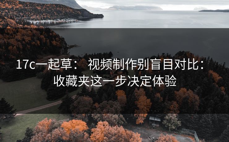 17c一起草： 视频制作别盲目对比： 收藏夹这一步决定体验
