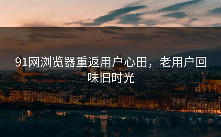 91网浏览器重返用户心田，老用户回味旧时光